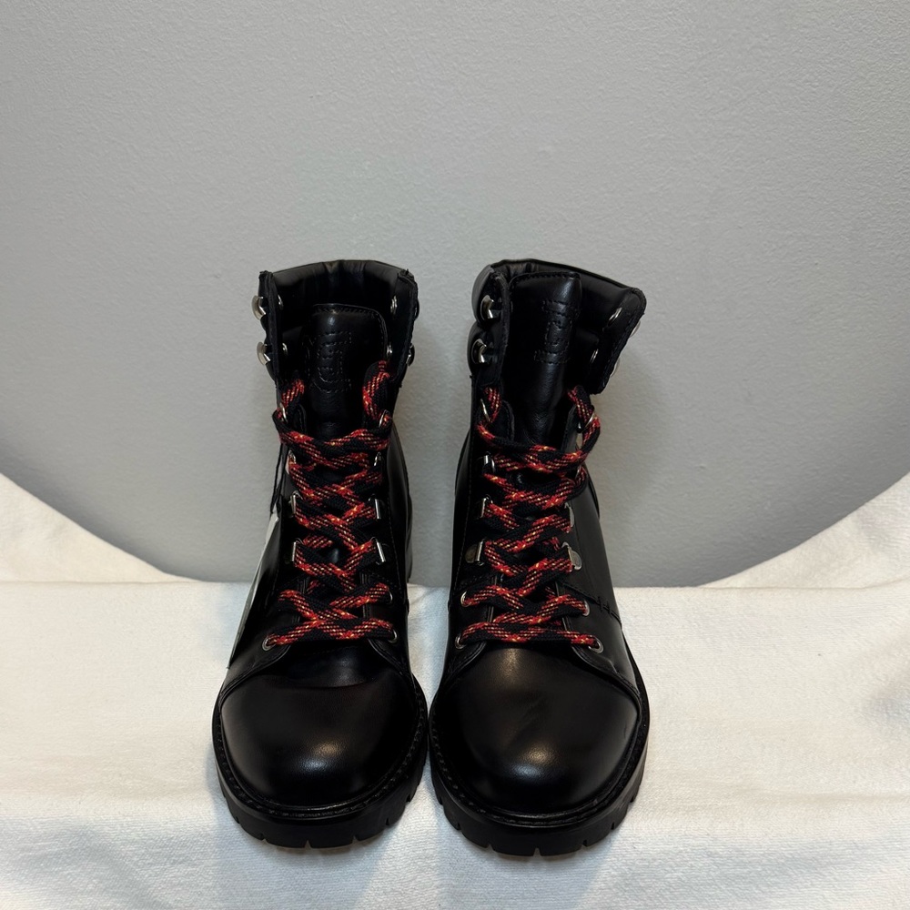 Sam Edelman Black and Red Combat Boots